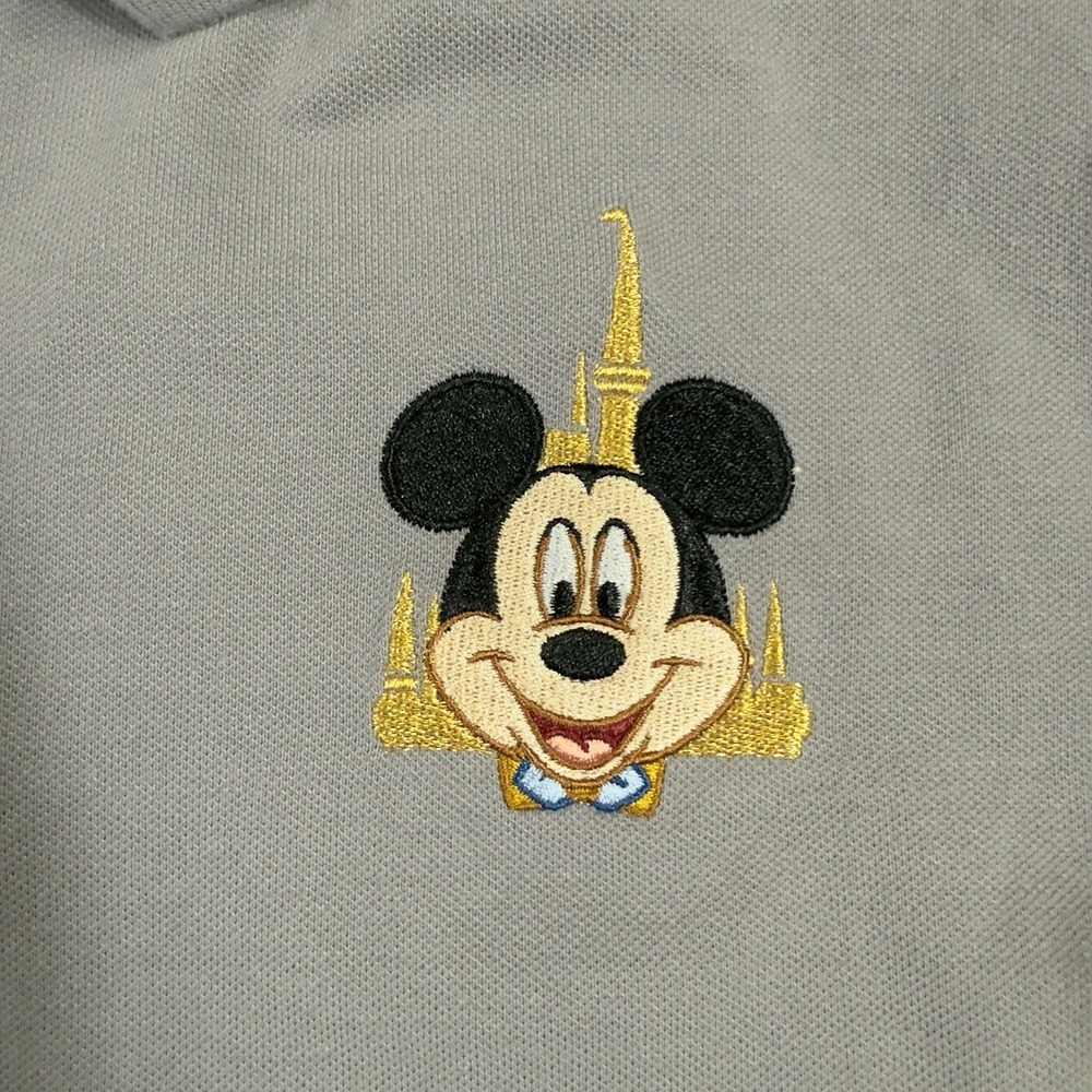 Disney Parks Walt Disney World 50th‎ Anniversary Mickey Polo Shirt XXL Gray - Picture 2 of 7
